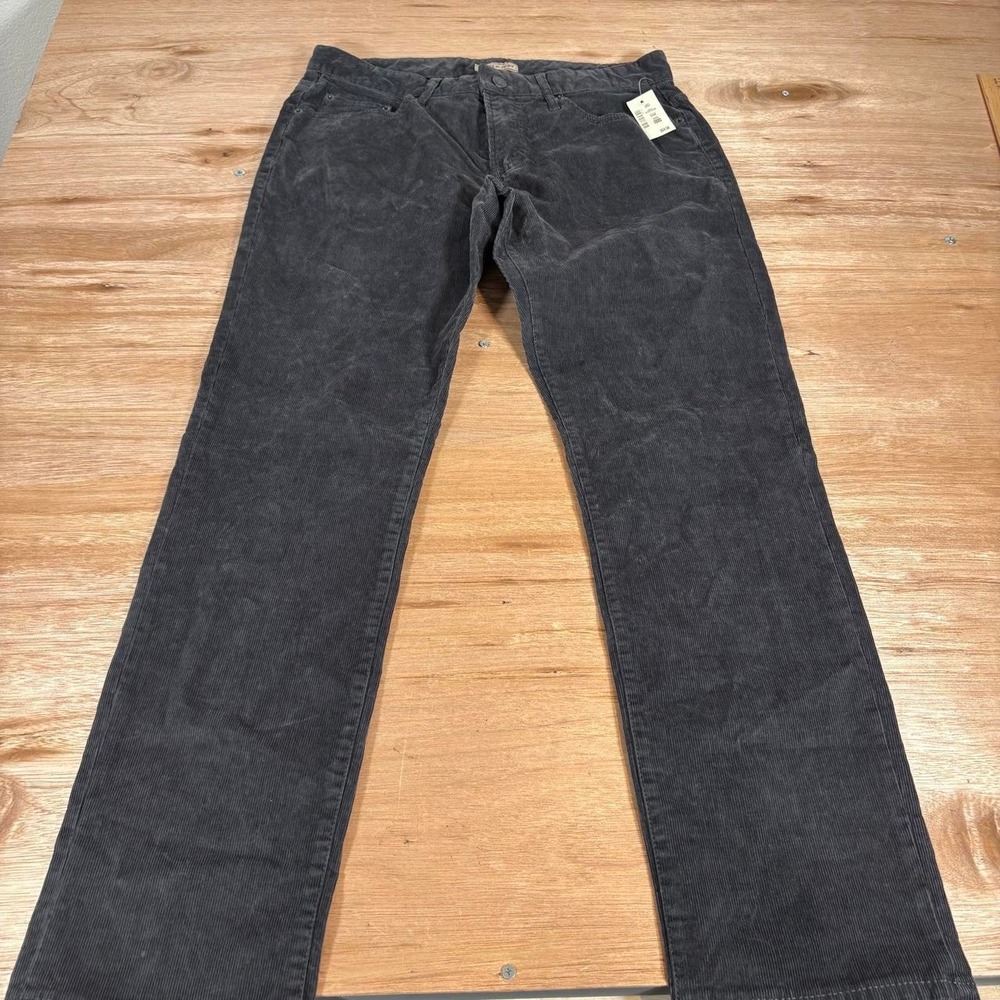 Cape Juby Mens Corduroy Pants Gray Straight Leg 5-Pocket 32x30 NWT